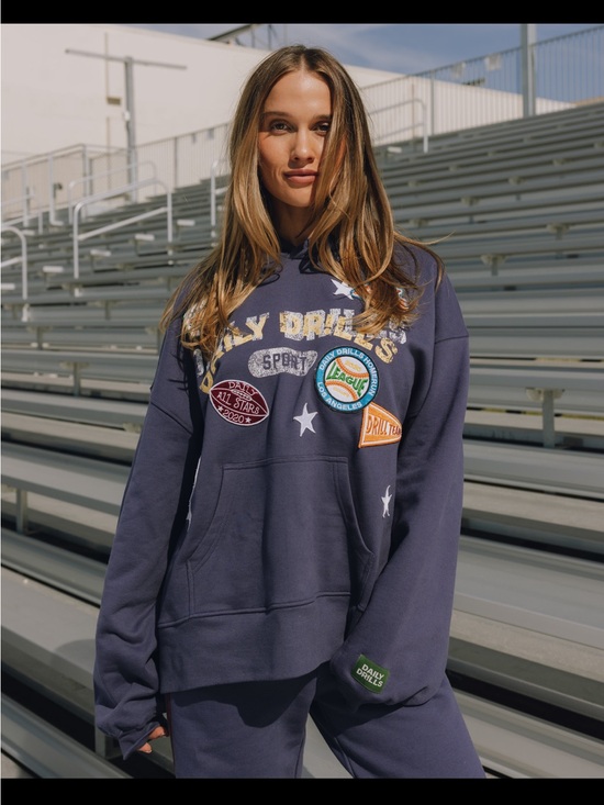 Daily Drills Tops - Daily Drills Navy All Stars Hoodie